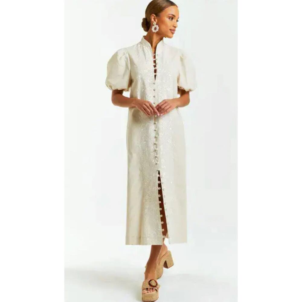 Mestiza Eliana Barong Midi Dress size L large